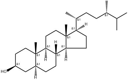 (24S)-24-メチル-5α-コレスタン-3β-オール 化学構造式