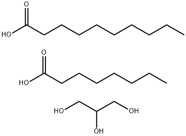 辛癸酸甘油酯, 65381-09-1, 结构式