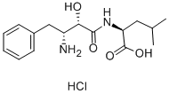 N-[(2S,3R)-3-アミノ-2-ヒドロキシ-4-フェニルブチリル]-L-ロイシン塩酸塩 化学構造式