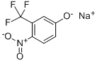 ナトリウム4-ニトロ-3-(トリフルオロメチル)フェノラート 化学構造式