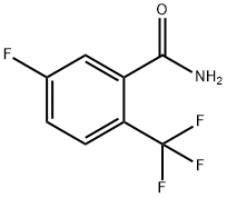 5-フルオロ-2-(トリフルオロメチル)ベンズアミド 化学構造式
