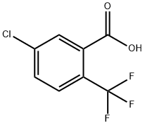5-クロロ-2-(トリフルオロメチル)安息香酸 化学構造式