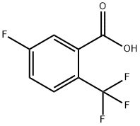 5-フルオロ-2-(トリフルオロメチル)安息香酸 化学構造式