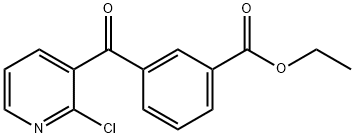 2-クロロ-3-(3-エトキシカルボニルベンゾイル)ピリジン 化学構造式