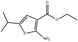 2-氨基-5-异丙基噻吩-3-甲酸乙酯 结构式