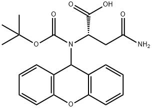 N-叔丁氧羰基-N'-氧蒽基-L-天门冬酰胺 结构式