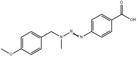 p-[3-(p-Methoxybenzyl)-3-methyl-1-triazeno]benzoic acid 结构式