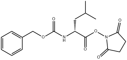 CBZ-D-亮氨酸-N-羟基琥珀酰亚胺脂, 65581-25-1, 结构式