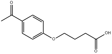 4-(4-乙酰基-苯氧基)-丁酸 结构式