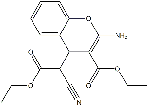ethyl 2-amino-4-(cyano-ethoxycarbonyl-methyl)-4H-chromene-3-carboxylate 结构式