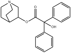 (-)-ベンジル酸3-キヌクリジニル 化学構造式