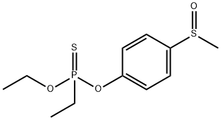 Ethylthiophosphonic acid O-ethyl O-[4-(methylsulfinyl)phenyl] ester Structure