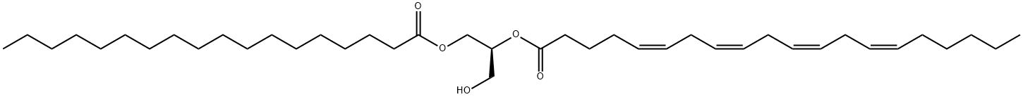 1-硬脂酰-2-花生酰-SN-甘油, 65914-84-3, 结构式