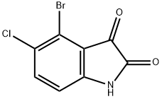 4-BROMO-5-CHLOROINDOLINE-2,3-DIONE Structure