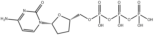 2′,3′-二脱氧胞苷 5′-三磷酸 钠盐 溶液 结构式