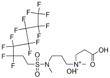3-[N,N-ジメチル-N-[3-[メチル[(3,3,4,4,5,5,6,6,7,7,8,8,8-トリデカフルオロオクチル)スルホニル]アミノ]プロピル]アミニオ]プロパノアート 化学構造式