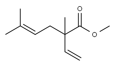 methyl 2,5-dimethyl-2-vinylhex-4-enoate 结构式
