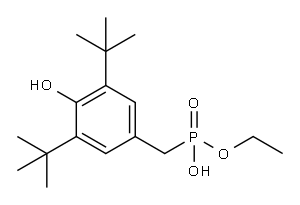 3,5-二叔丁基-4-羟基苯甲酸单乙酯 结构式