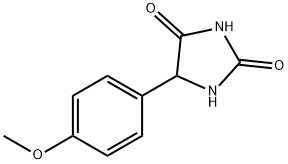 5-(4-甲氧苯基)-2,4-咪唑烷二酮, 6617-78-3, 结构式