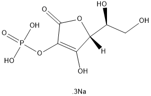 L-抗坏血酸-2-磷酸三钠盐, 66170-10-3, 结构式