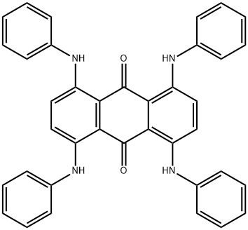 1,4,5,8-テトラアニリノ-9,10-アントラキノン 化学構造式
