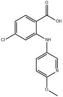 4-Chloro-2-[(6-methoxy-3-pyridinyl)amino] benzoic acid Structure