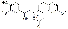[4,beta-dihydroxy-3-(methylthio)phenethyl][1-methyl-3-(4-methoxyphenyl)propyl]ammonium acetate 结构式