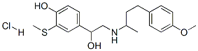 4-hydroxy-alpha-[[[3-(4-methoxyphenyl)-1-methylpropyl]amino]methyl]-3-(methylthio)benzyl alcohol hydrochloride 结构式