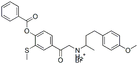 (+)-[2-[4-(benzoyloxy)-3-(methylthio)phenyl]-2-oxoethyl][3-(4-methoxyphenyl)-1-methylpropyl]ammonium bromide 结构式