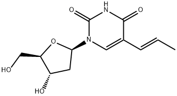 5-(1-propenyl)-2'-deoxyuridine 结构式