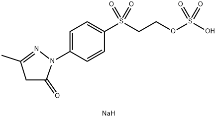 Sulfuric acid=2-[p-(3-methyl-5-oxo-2-pyrazolin-1-yl)phenylsulfonyl]ethyl=sodium ester salt 结构式