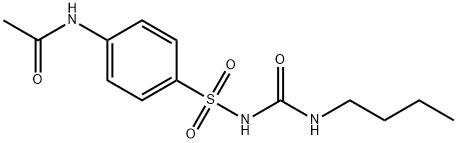 N-[4-[(3-ブチルウレイド)スルホニル]フェニル]アセトアミド 化学構造式