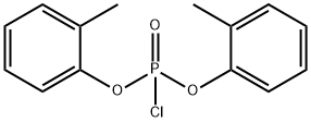 1-[chloro-(2-methylphenoxy)phosphoryl]oxy-2-methyl-benzene Struktur