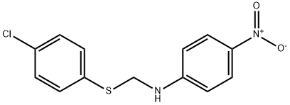 N-[[(4-Chlorophenyl)thio]methyl]-4-nitrobenzenamine Structure