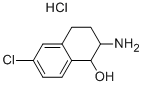 2-AMINO-6-CHLORO-1,2,3,4-TETRAHYDRO-NAPHTHALEN-1-OL HYDROCHLORIDE 结构式