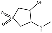 二氧化 4-(甲基氨基)四氢噻吩-3-醇 结构式