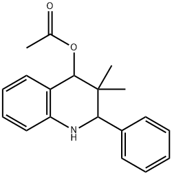3,3-Dimethyl-2-phenyl-1,2,3,4-tetrahydro-4-quinolinyl acetate 结构式