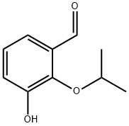 2-イソプロポキシ-3-ヒドロキシベンズアルデヒド 化学構造式
