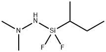 2-[Difluoro(1-methylpropyl)silyl]-1,1-dimethylhydrazine 结构式
