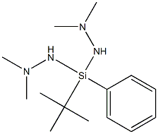 1,1'-(tert-Butylphenylsilylene)bis(2,2-dimethylhydrazine) 结构式