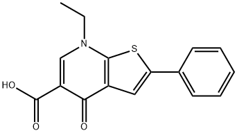 7-ETHYL-4-OXO-2-PHENYL-4,7-DIHYDROTHIENO[2,3-B]PYRIDINE-5-CARBOXYLIC ACID 结构式
