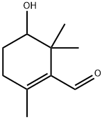 2,6,6-Trimethyl-5-hydroxy-1-cyclohexene-1-carbaldehyde Structure