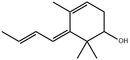 5-[(1E,2E)-2-Buten-1-ylidene]-4,6,6-trimethyl-3-cyclohexen-1-ol 结构式