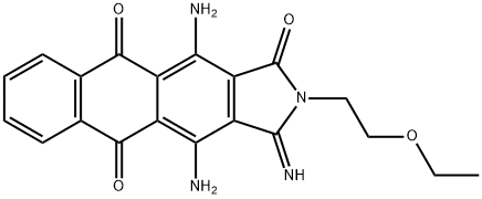 4,11-diamino-2-(2-ethoxyethyl)-2,3-dihydro-3-imino-1H-naphth[2,3-f]isoindole-1,5,10-trione 结构式