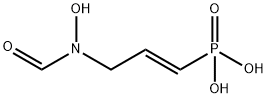 [(E)-3-(ホルミルヒドロキシアミノ)-1-プロペニル]ホスホン酸 化学構造式