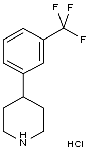 4-(3-三氟甲基苯基)哌啶盐酸盐, 6652-16-0, 结构式
