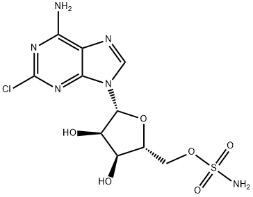 2-クロロ-5'-O-(アミノスルホニル)アデノシン 化学構造式