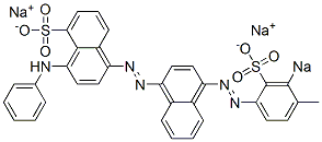 4-Phenylamino-4'-[(4-methyl-3-sodiosulfophenyl)azo][1,1'-azobisnaphthalene]-5-sulfonic acid sodium salt Structure