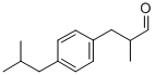 2-甲基-3-(4-(2-甲基丙基)苯基)丙醛), 6658-48-6, 结构式