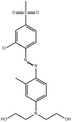 2,2'-[[4-[[2-chloro-4-(methylsulphonyl)phenyl]azo]-3-methylphenyl]imino]bisethanol  Structure